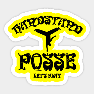 Handstand Posse Lets Play Yoga Sticker